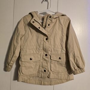 Old Navy Kids Hooded Utility Jacket in Light Khaki